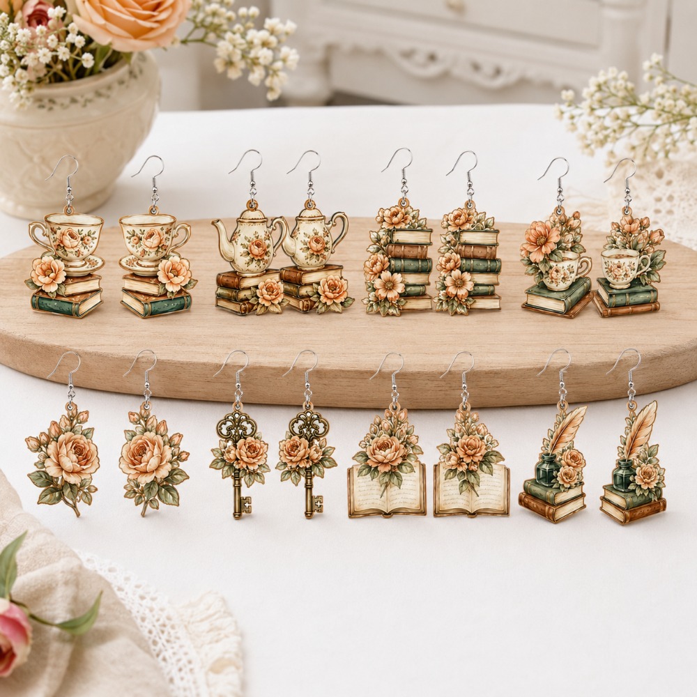 16pcs Bohemian Vintage Layered Ear Studs Set, Gift Ready